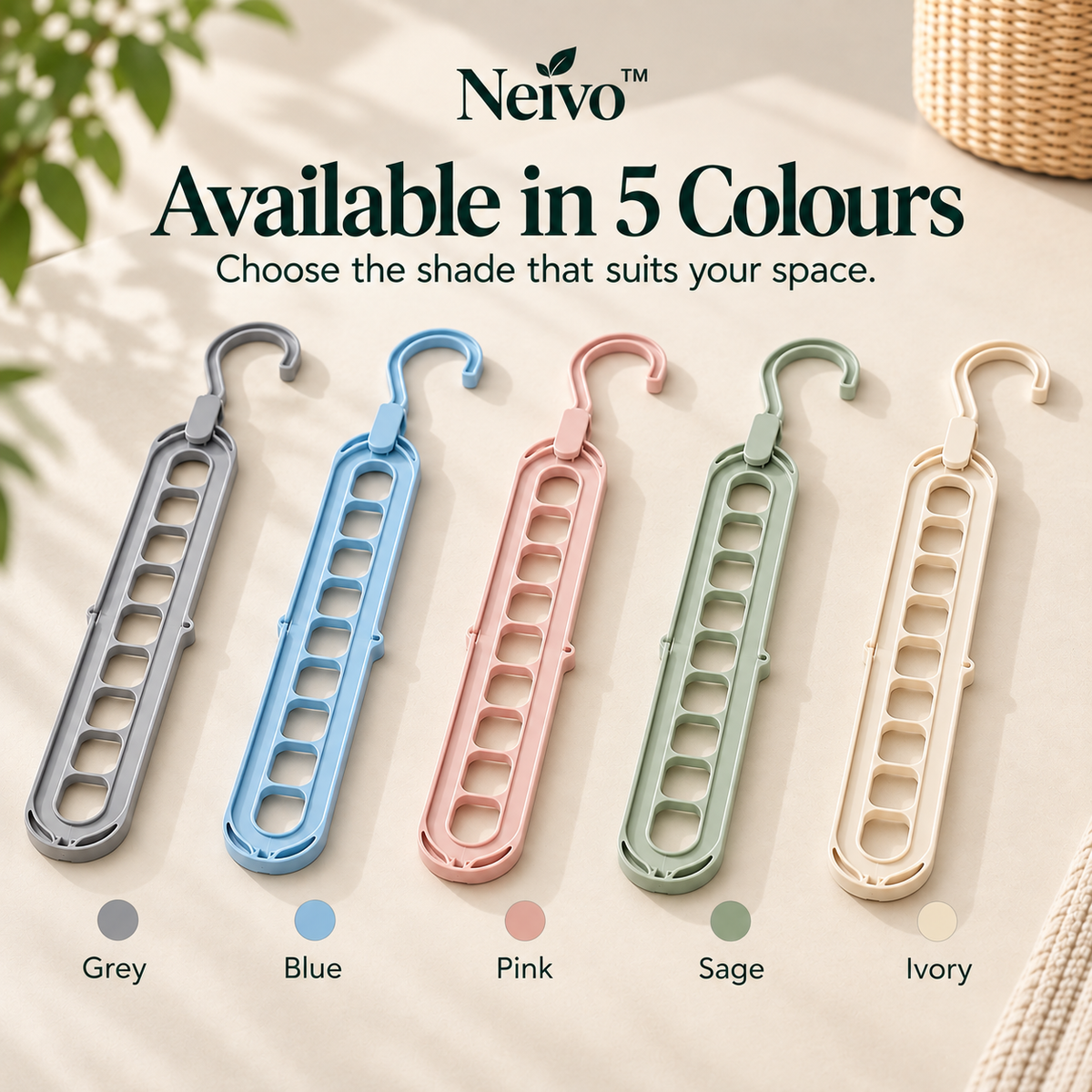 Neivo™ SpaceFold - Space-Saving Wardrobe Organiser