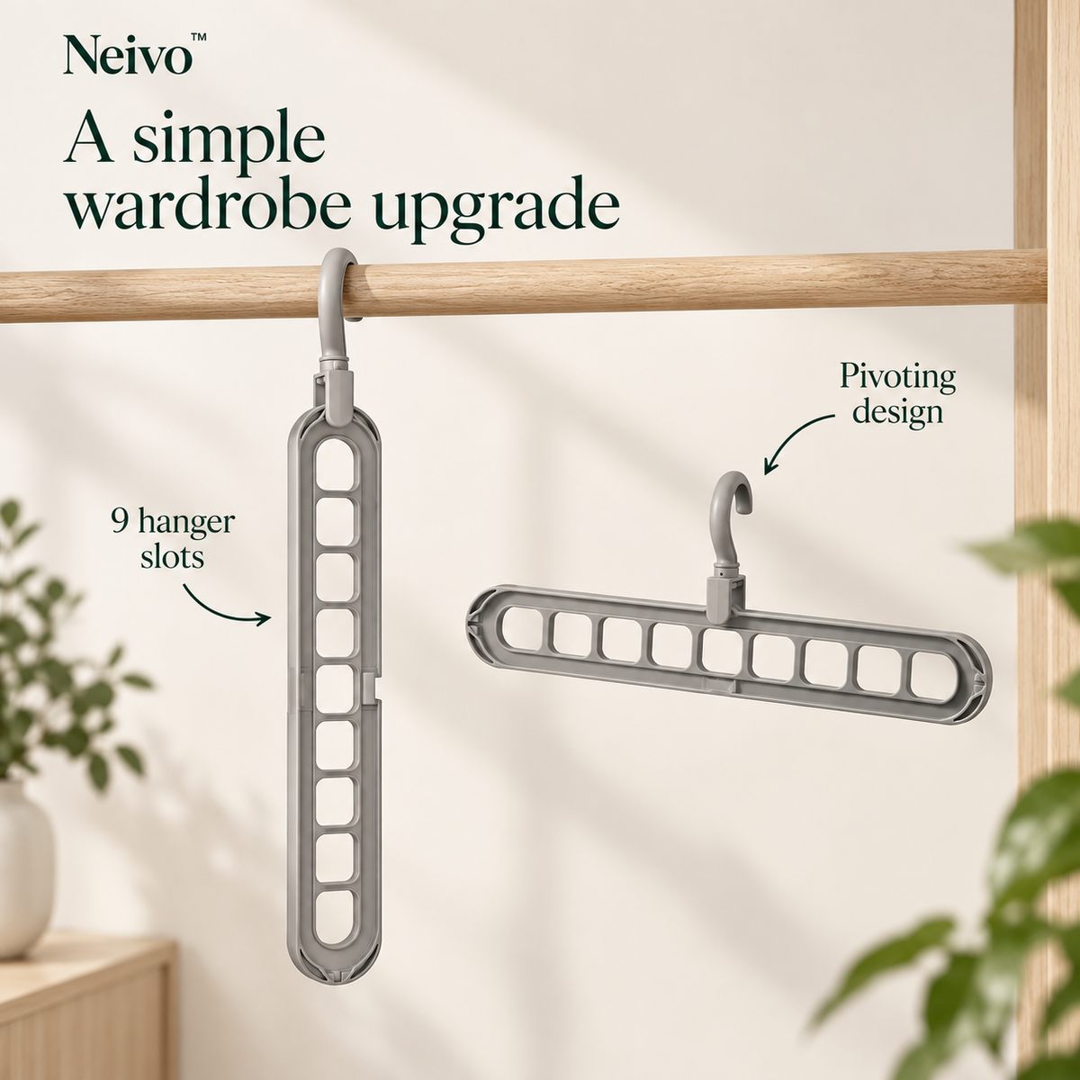 Neivo™ SpaceFold - Space-Saving Wardrobe Organiser